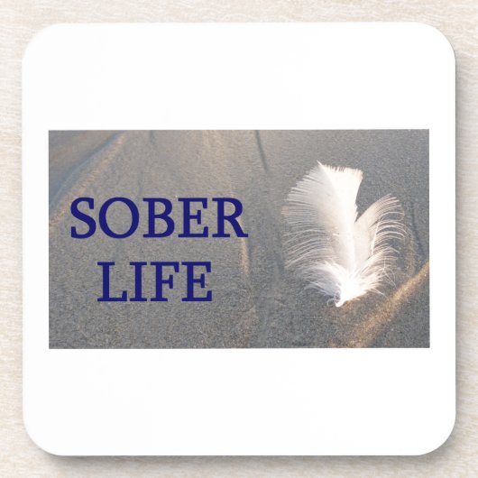 Sober life Plume Getränkeuntersetzer (Vorderseite)