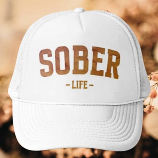 Sober Life Typografie Truckerkappe