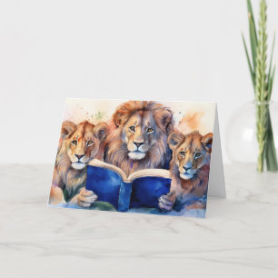 Sober Lion Pride Lesen von Big Book Erholung Karte