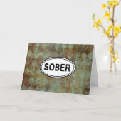 SOBER OVAL Sobriety Erholung OM Karte (Gelbe Blume)