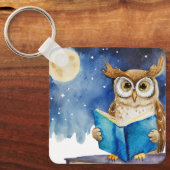 Sober Owl mit Big Book OM Gebet CUSTOM Schlüsselanhänger (Vorderseite)