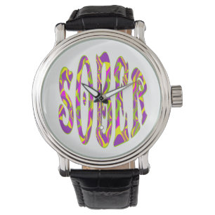 SOBER Retro 60er Jahre Art Psychedelisch Armbanduhr