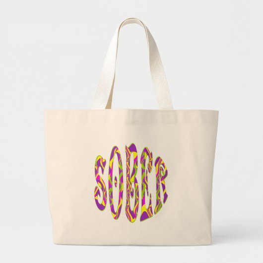 SOBER Retro 60's Art Psychedelic Jumbo Stoffbeutel (Vorne)