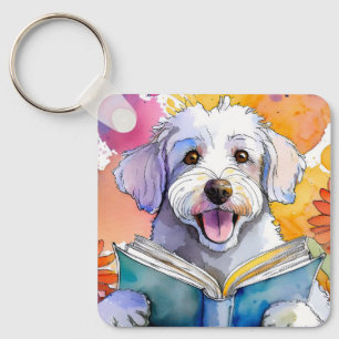 Sober Schnoodle w/ Big Book OM Gebet CUSTOM Schlüsselanhänger