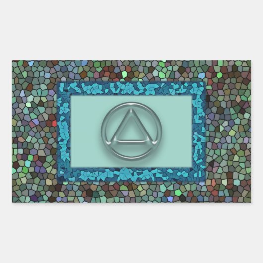 Sober Sobriety Erholung Circle Triangle Aufkleber (Vorderseite)