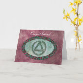 Sober Sobriety Erholung Grußkarte Karte (Gelbe Blume)