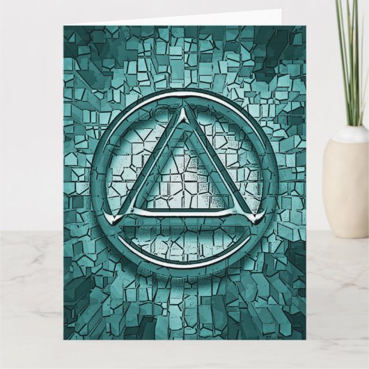 Sober Sobriety Erholung Grußkarte Karte (Vorderseite)