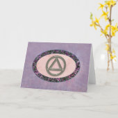 Sober Sobriety Erholung Grußkarte Karte (Gelbe Blume)