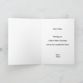 Sober Support Xmas Card, Sobriety Grußkarte Dankeskarte (Innenseite)