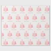 Sober und hell rosa Weihnachtsbaum Geschenkpapier (Flach)