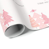 Sober und hell rosa Weihnachtsbaum Geschenkpapier (Rolleneckpunkt)