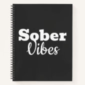 Sober Vibes - Geschenk der Motivierend Sobriety Er Notizblock (Vorderseite)