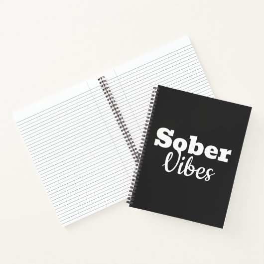 Sober Vibes - Geschenk der Motivierend Sobriety Er Notizblock (Innenseite)