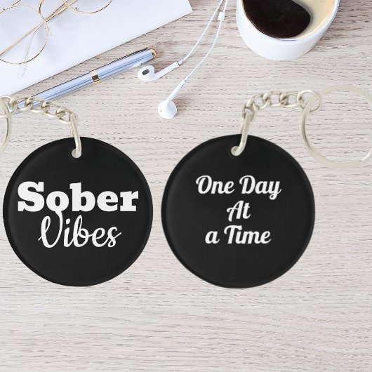 Sober Vibes - Geschenk der Motivierend Sobriety Er Schlüsselanhänger