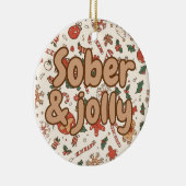 Sober Weihnachten Keramik Ornament (Rechts)