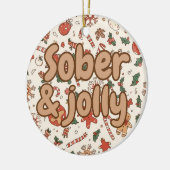 Sober Weihnachten Keramik Ornament (Links)