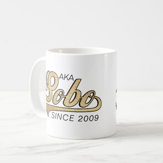 Sobo Tasse "AKA Sobo Seit.." (Vorderseite Links)