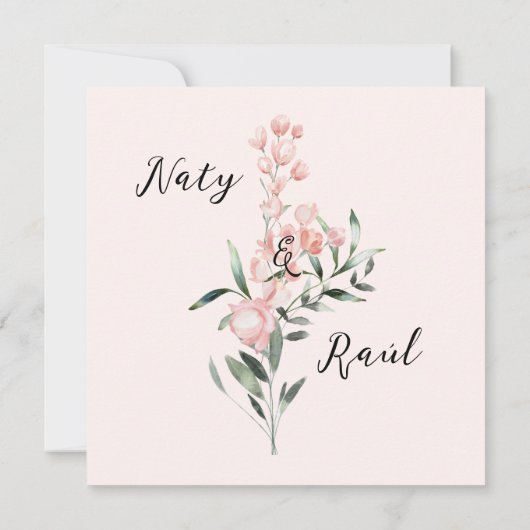 Sobre Tarjetas planas de reserva la fecha rosas Save The Date (Rückseite)