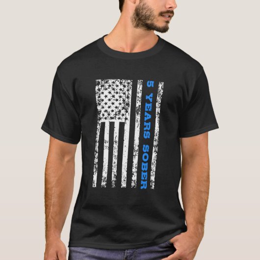 Sobriety 5 Years Sober T-Shirt (Vorderseite)