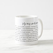 Sobriety Affirmations Minimal Kaffeetasse (VorderseiteRechts)