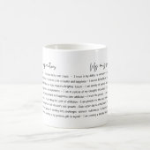 Sobriety Affirmations Minimal Kaffeetasse (Mittel)