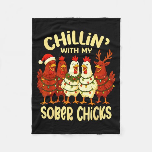 Sobriety Anniversary Recovery Funny Sober Chicks Fleecedecke (Vorderseite)
