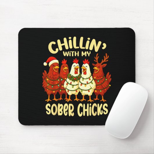 Sobriety Anniversary Recovery Funny Sober Chicks Mousepad (Mit Mouse)