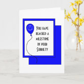 Sobriety Birthday Balloon Karte (Gelbe Blume)