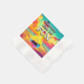Sobriety Can Be Fun Recovery Slogan Sunrise Serviette (Ecke)