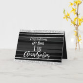 Sobriety card personalisiert 12 Stufen Erholung OM Karte (Gelbe Blume)