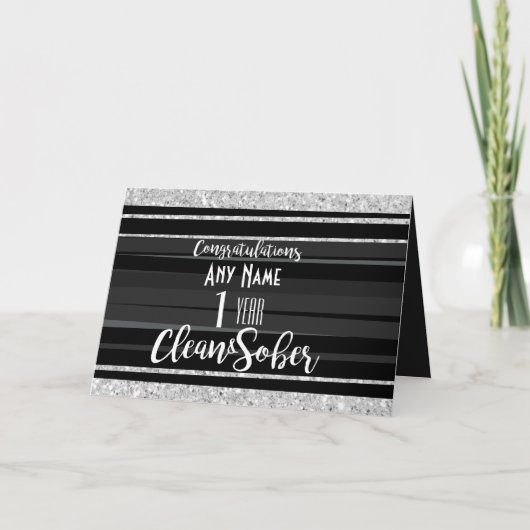 Sobriety card personalisiert 12 Stufen Erholung OM Karte (Vorderseite)