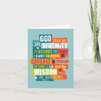 Sobriety Erholung Card - Serenity Sobriety Gebet Feiertagskarte