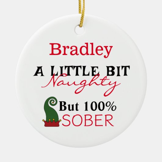 Sobriety Funny Christmas Keramik Ornament (Vorne)