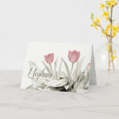 Sobriety Geburtstagsjubiläum Tulips Karte (Gelbe Blume)