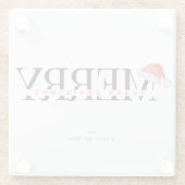 Sobriety Geschenk, nüchternes Weihnachts-Party Glasuntersetzer (Rückseite)