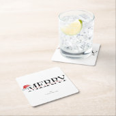 Sobriety Geschenk, nüchternes Weihnachts-Party Rechteckiger Pappuntersetzer (Vor Ort)