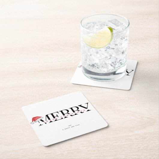 Sobriety Geschenk, nüchternes Weihnachts-Party Rechteckiger Pappuntersetzer (Vor Ort)