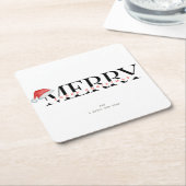 Sobriety Geschenk, nüchternes Weihnachts-Party Rechteckiger Pappuntersetzer (angewinkelt)