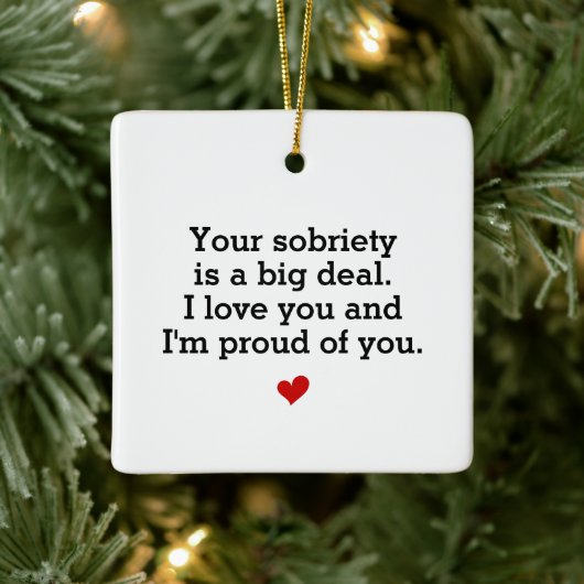 Sobriety Gift, Sober Anniversary Keramikornament (Baum)