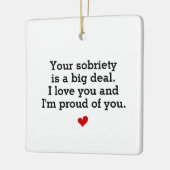 Sobriety Gift, Sober Anniversary Keramikornament (Links)