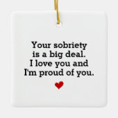 Sobriety Gift, Sober Anniversary Keramikornament (Vorderseite)