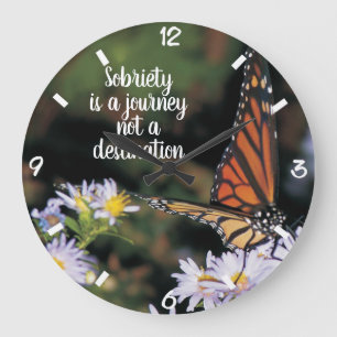 Sobriety is a journey clock große wanduhr