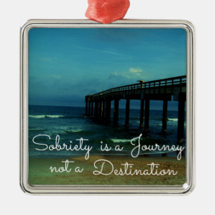Sobriety ist eine Reise Silbernes Ornament