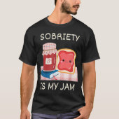 Sobriety ist mein Jam Erholung Jubiläum Puzzle OM T-Shirt (Vorderseite)