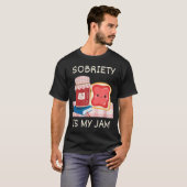 Sobriety ist mein Jam Erholung Jubiläum Puzzle OM T-Shirt (Vorne ganz)