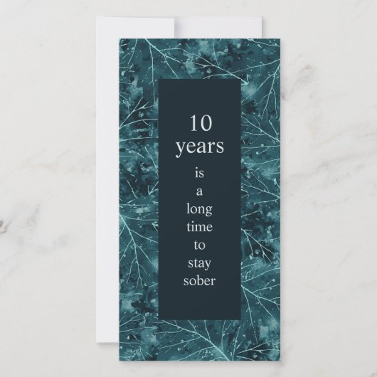 Sobriety Jubiläum Eine lange Zeit, um nüchtern Aut Karte (Vorderseite)