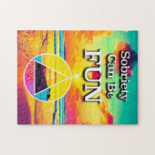 Sobriety kann Spaß Erholung Slogan Sunrise Puzzle (Horizontal)