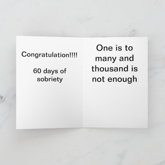Sobriety Karte (Innenseite)