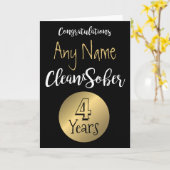 Sobriety Karte 12 Schritte nüchterner Jahrestag Ge (Gelbe Blume)