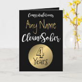 Sobriety Karte 12 Schritte nüchterner Jahrestag Ge (Gelbe Blume)